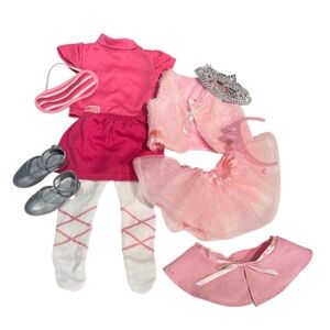 10 Pcs Lot of Doll Clothes & Accessories Fits 18 inch American Girl